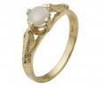 Antique Style Ring with White Opal