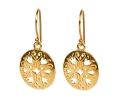 handcrafted patterning gold earrings - side view handcrafted patterning gold earrings - side view