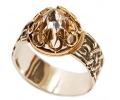Gold & Silver Vintage style Ring Side View Gold & Silver Vintage style Ring Side View