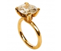 14k Gold Vintage Ring with Zircon side view 14k Gold Vintage Ring with Zircon side view