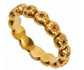 14K Gold Vintage ring with 16 garnets