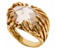 14k Vintage Ring with Zircon Gemstone side view 14k Vintage Ring with Zircon Gemstone side view