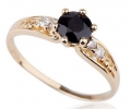 Antique Looking Gold and Black Diamond Ring Side View Antique Looking Gold and Black Diamond Ring Side View
