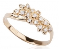 Art Nouveau Style Gold and Diamond Ring Side View Art Nouveau Style Gold and Diamond Ring Side View