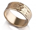 Wide Gold Vintage Style Wedding Ring Side View Wide Gold Vintage Style Wedding Ring Side View
