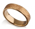 Gold Vintage Style Wedding Ring with an Earthy, Uneven Texture Side View Gold Vintage Style Wedding Ring with an Earthy, Uneven Texture Side View
