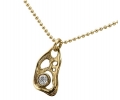 asymmetrical design of gold vinatge pendant with zircon asymmetrical design of gold vinatge pendant with zircon