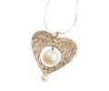 Classic Silver Pendant Necklace with Pearl Classic Silver Pendant Necklace with Pearl