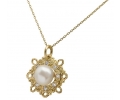 Gold, Diamond and Pearl Vintage Necklace Gold, Diamond and Pearl Vintage Necklace