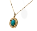 Gold Vintage Necklace with a Turquoise Stone Gold Vintage Necklace with a Turquoise Stone