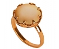 Rose Gold Vintage Ring with Mother of Pearl side view Rose Gold Vintage Ring with Mother of Pearl side view