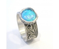 Silver Vintage Opal Ring side view