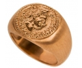 Rose Gold Vintage Ring with Roman Stamp side view Rose Gold Vintage Ring with Roman Stamp side view