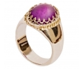 Silver 925 Vintage ring with Amethyst side view Silver 925 Vintage ring with Amethyst side view