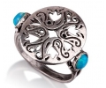 Vintage Style Silver and Opal Ring side view