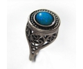 Silver Vintage Opal Ring side view