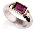 Antique Looking Gold and Silver Designer Ring Side View
