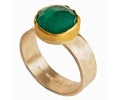 Sterling Silver Vintage Ring with 22k Gold Setting side view Sterling Silver Vintage Ring with 22k Gold Setting side view