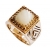 Antique Style Designer Ring with Mother of Pearl