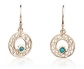 Gold Vintage Earrings with Opals