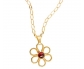 Antique Style Garnet Pendant Necklace