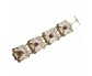Vintage Silver Bracelet with Purple Amethysts front view