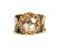 Gold and Silver Vintage Ring front view