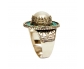 Silver Vintage Ring with a Pearl and Opals vertical view