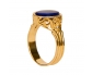 14k Gold Vintage Ring with Lapis Lazuli vertical view