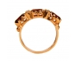 Rose Gold Vintage Ring with Red Garnets vertical view