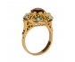 Gold Vintage Ring with a Brown Topaz vertical view