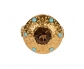 Gold Vintage Ring with a Brown Topaz front view