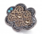 Gold and Silver Vintage Brooch front view