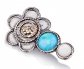 Silver and Gold Vintage Flower Brooch front view
