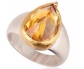 Vintage Style Gold and Silver Ring with Chalcedony Side View