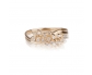 Art Nouveau Style Gold and Diamond Ring Front View