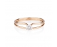 14k Gold and Diamond Ring Front View