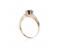 Antique Looking Gold and Black Diamond Ring Vertical View