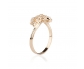Art Nouveau Style Gold and Diamond Ring Vertical View
