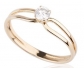 14k Gold and Diamond Ring Side View