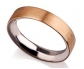 Gold and Silver Vintage Style Wedding Ring Side View