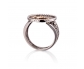 Gold and Silver Clock Designed Vintage Ring vertical view