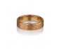 Gold Vintage Style Wedding Ring with an Earthy, Uneven Texture Front View