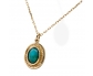 Gold Vintage Necklace with a Turquoise Stone