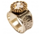 Gold and Silver Vintage Ring side view