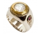 Gold & Silver Vintage Pearl Ring side view