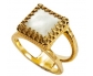 14k Gold Vintage Ring with Pearl side view