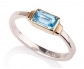 14k Gold Ring With Topaz Side View