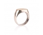 Vintage Style Gold and Silver Stamp Ring Vertical View