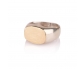 Vintage Style Gold and Silver Stamp Ring Front View